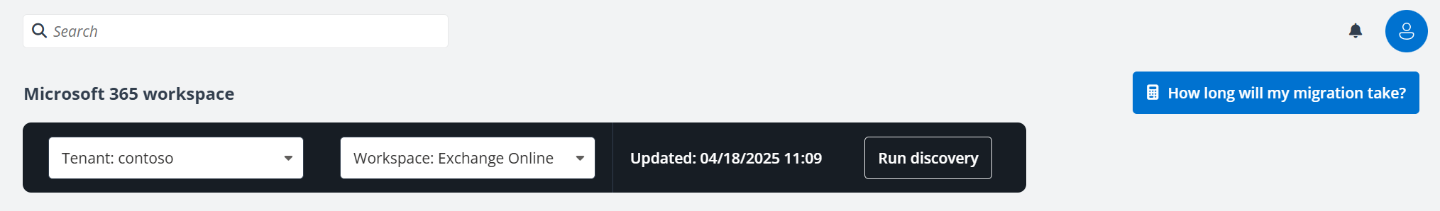 How Long Will My Migration Take button